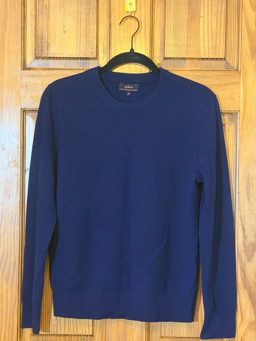 Quince 100% Mongolian Cashmere Crewneck Sweater | Navy Blue | Size M